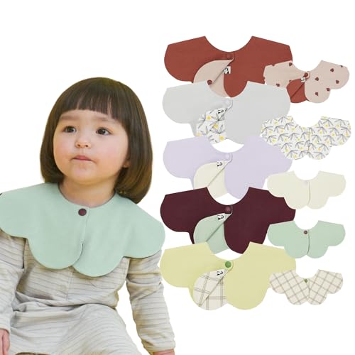 [Konny] Rj[xr[X^C Zbg o[Vu Baby Bib 360°[O 悾ꂩ zE Vv ̎q j̎q xr[R[f oYj  v[g 5-g(Lavender, Wine, Warm Grey