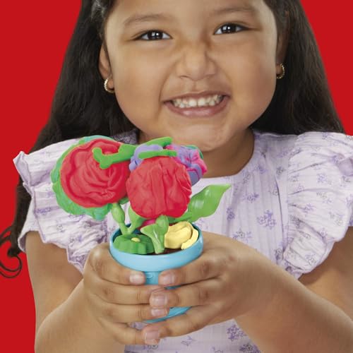 Play-Doh Mon Jardin de Fleurs, Coffret de Pâte à Modeler, Plantes Multicolores, pour Filles et Garçons à Partir de 3 Ans