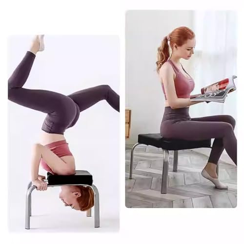 Sedia da yoga a inversione con struttura in acciaio inox, seduta rimovibile a forma di T per una maggiore flessibilità e allenamento della forza