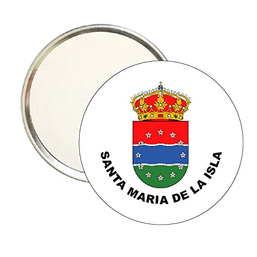 ROUND MIRROR. HERALDIC SHIELD SANTA MARIA DE LA ISLA LEON