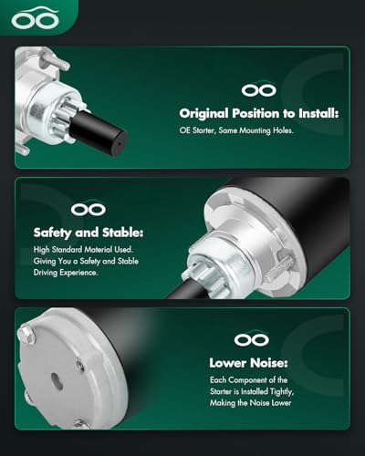 Image of SCITOO Motor Starter for 52-098-03 Starters Fit for Kohler 18Hp Kt17 Kt19 M18 Mv16S Mv17 Mv18, for CUB Cadet Garden Lawn Tractor, 52-098-03, 52-098-09, 52-098-12, 52-098-12S, 5209803, 5209809 Sab0041