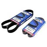 MOCA AUTOPARTS 4PK775 & 6PK1075 2 Pcs EPDM Serpentine Belts for Nissan Altima 2002-2006