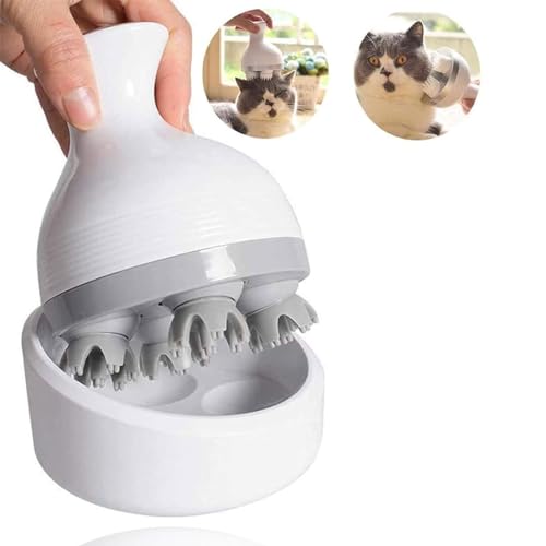 CHAMEEN ペットマッサージャー 3Dヘッド USB充電式
