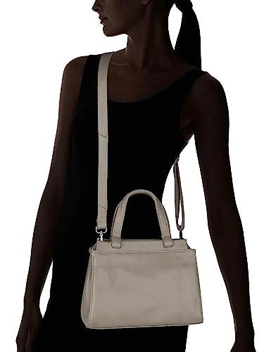 YALUXE Women's Leather Handbag Purse Shoulder Bag Crossbody Bag Double Zip Pockets Medium Size2