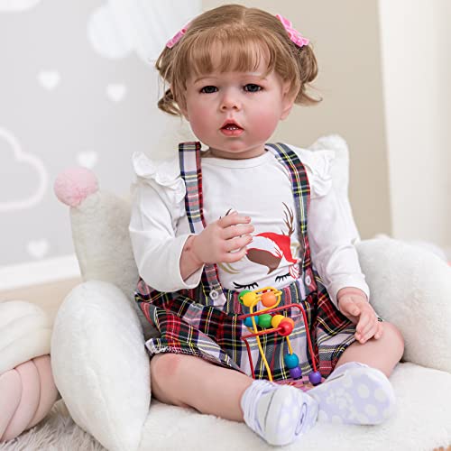 Muñeca Pinky Reborn 28 pulgadas Lifelike con accesorios miniatura 1