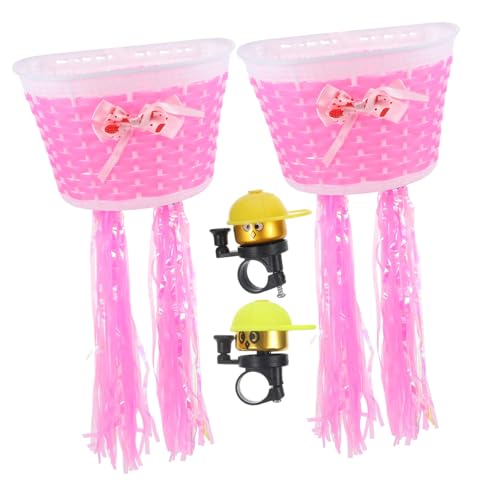 Generic ハンドルバーバスケットベルストリーマーセット 8点 ? 自転車用アクセサリー 収納付き 装飾 ランダム配色