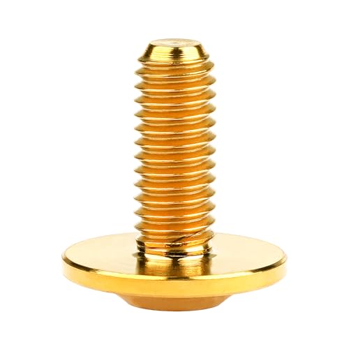 Image of Titanium Torx Head M6 x15 20mm Bolt Screw for Bicycle Motorcycle Car Modification Pack of 6 (Gold, M6x15mm)