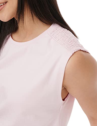 Image of FYLTR Women's Sleeveless Stretch Cotton Top with Smocked Shoulder
