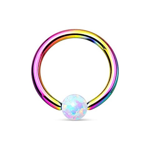 Gekko Multicoloured Surgical Steel Ball Closure Ring Cover