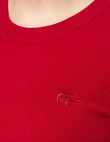 Lacoste AF2404, Maglione, Donna, Rosso (Rouge), 34...
