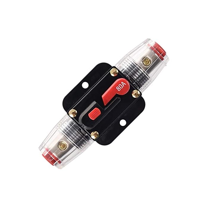 Buy ANJOSHI Fuse Holders 80amp 20A 30A 40A 50A 60A 100A 150A Inline Circuit Breaker for Car