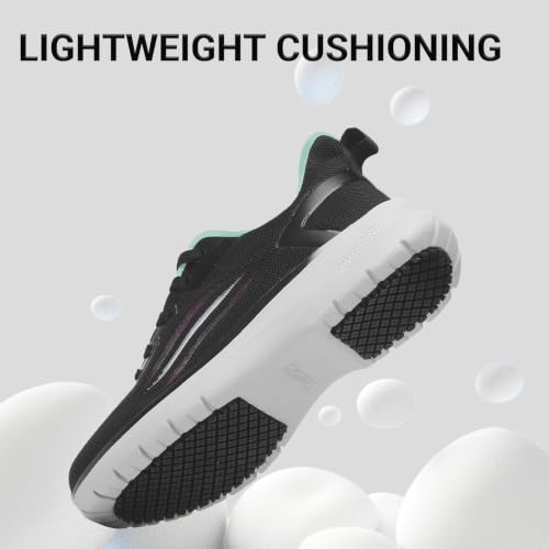 Image of Treesky Non Slip Work Shoes for Women, Restaurant & Kitchen Sneakers | Slip resistant soles, lightweight cushioning, breathable knit, removable insole, for nursing, food service & long shifts