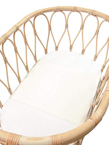 Housse en soie de mûrier pour bassinet bébé anti pelade drap housse blanc