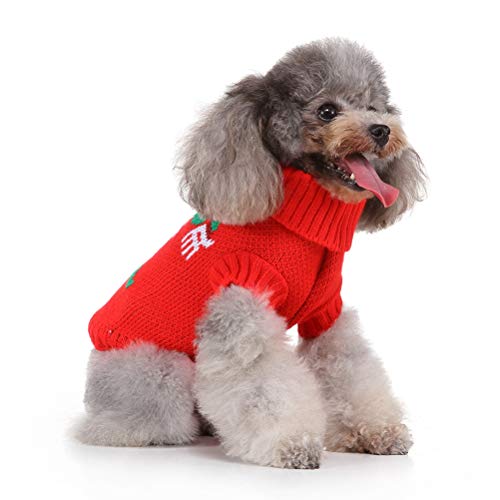 Roupa de Natal para animais de estimação Suéter com padrão de palhaço adorável cachorro traje quente