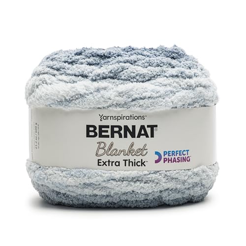 Image of Bernat Blanket Extra Thick Perfect Phasing Concrete Yarn - 1 Pack of 21.12oz /598.74g - 100% Polyester - #7 Jumbo - 72 Yards - Chunky Yarn for Hand Knitting, Crocheting, Crafts & Amigurumi