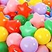 Heopeis 200 Star Ball Pit Balls Hearts for Toddlers Phthalate Free BPA Free Crush Proof Plastic - 7 Bright Colors in Reusable Play Toys for Kids with Storage Bag Indoor Outdoor