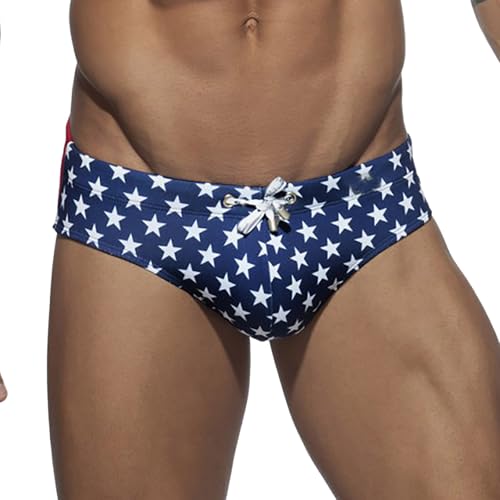 Men Fashion Casual Star Printed Brief Underwear Seductive Panties