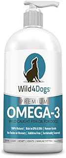 Premium Omega 3 Fish Oil for Dogs - Promotes Healthy Coat, Skin, Heart