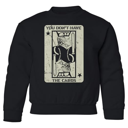 You Dont Have The Cards Trump Playing Card Funny Youth Crewneck Sweatshirt