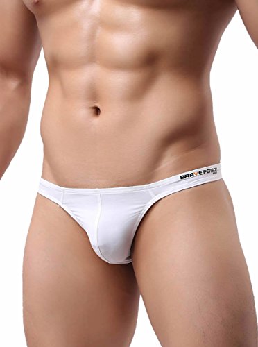 Contracted Thong Shapewear G-string For Men Sexy Underwear T-back B1143 (XL / 32'', SkyBlue/White/DarkBlue)2