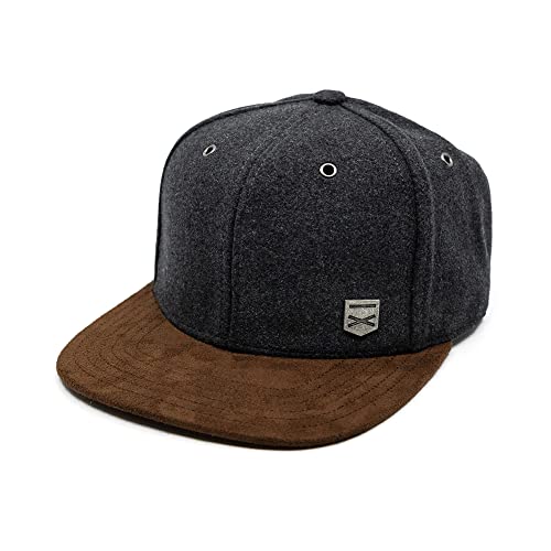Hand und Feuer Snapback Cap Casual Business Dunkelgrau Filz XL