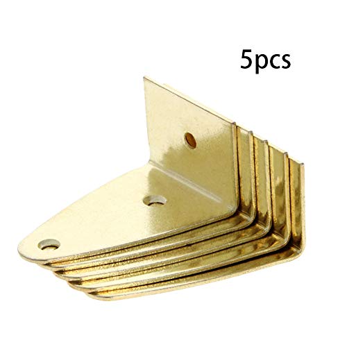 Image of MroMax Picture Photo Frame Metal Brace Bracket Hanger Gold Tone 35 x 29 x 54mm /1.38 x 1.14 x 2.13-inch Medium 5pcs