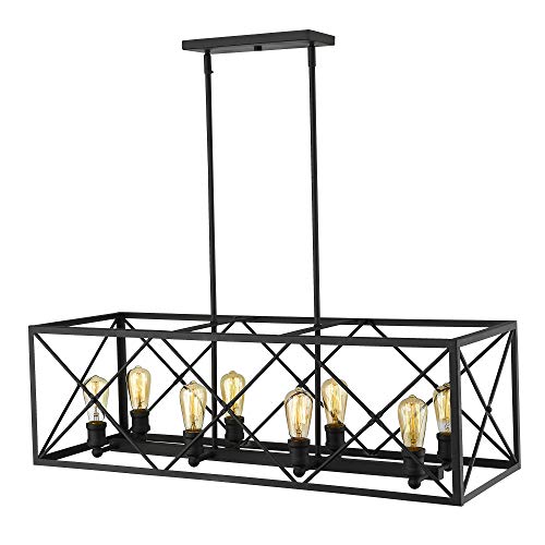 Discount Acclaim Lighting IN21123BK Brooklyn - 8 Light Island Pendant, Matte Black Finish with Matte Black Metal Cage Shade Discount 90% Acclaim Lighting IN21123BK Brooklyn - 8 Light Island Pendant, Matte Black Finish with Matte Black Metal Cage Shade