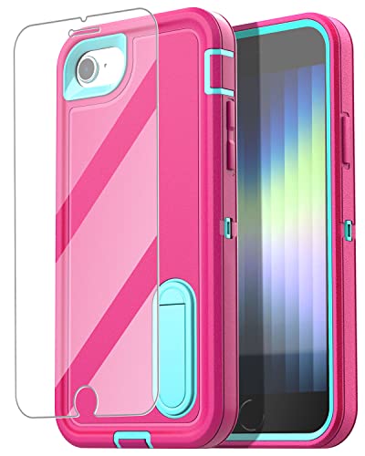 Aicase For Iphone Se 3Rd Gen (2022),2Nd (2020), Iphone 8/7/6 Case Built-In Kickstand With Glass Protector,Heavy Duty Drop Protection Full Body Rugged Shockproof Military Protective Cover_13 #TOP4