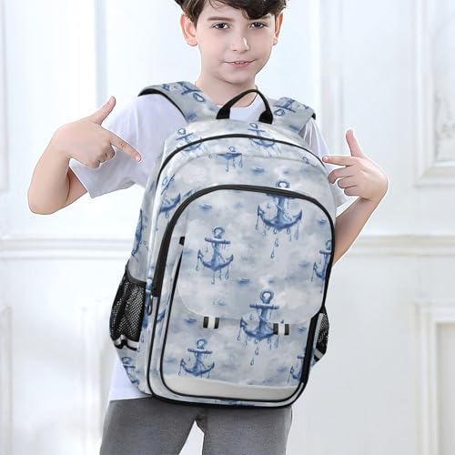 Sac à dos ordinateur portable enfants ancre gris protégeant le dos des élèves - 2