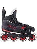 TOUR Unisex Code GX Jr Inline Hockey Skate, Junior, Black, 1 M US