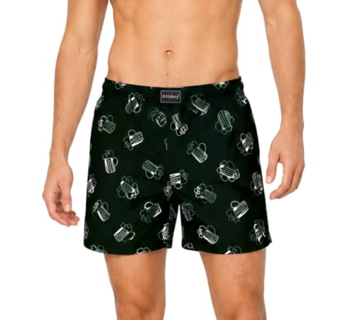 Image of Men's Printed Cotton Boxer Shorts - Soft Breathable Cotton Innerwear for Men, Regular Fit Boxer for Sleepwear, Lounge & Everyday Wear