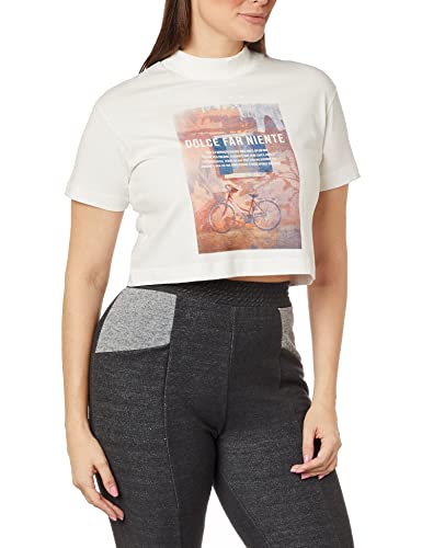 Blusa, Long Cropped Paisagem, M, Feminino, Off white