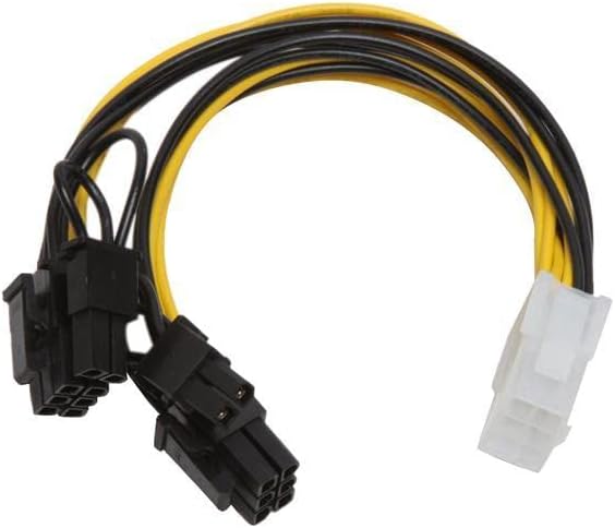 CableHero Dual 8-Pin 6+2 Pin PCI-Express 2.0 Power Adapter Y-Splitter Cable