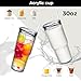 MEWAY 30oz/2 pcs Classic Insulated Tumblers,Double Wall Acrylic Tumbler with Lid，Reusable Plastic Insulated Tumblers with Straw，for cold drinks, sand ice, whatever you like(transparent,2 pack)