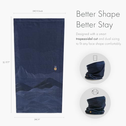 Image of WHTE MOSS Cooling Neck Face Gaiter for Sun Protection UPF 50+ Moutain white