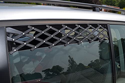 Gravidus Frischluftgitter für Autofenster - Verstellbarer Luftstrom für Haustiere im Auto - Sicher und Stabil - Einfach Montage Polypropylen Material