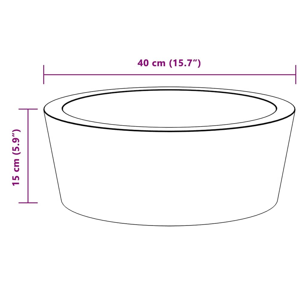 Lavabo de mármol hecho a mano, color crema, diámetro 40 x 15 cm, accesorio para baño, lavadero e inodoro de invitados, redondo con orificio de drenaje de 4,5 cm