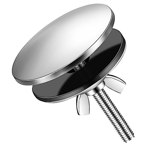LEIFIDE 2 Inch Kitchen Sink Hole Cover Faucet Sink Hole Cap Stainless Steel Stopper Plug Plate Metal Blank for Bathroom Soap Dispenser Wash Basin(Brushed Stainless Steel)