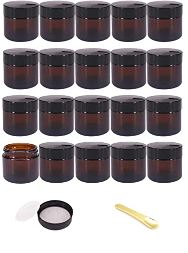 アロマ保存容器 遮光瓶 ガラス製 ハンドクリーム 保存 詰替え 容器 ブラウン (30g)