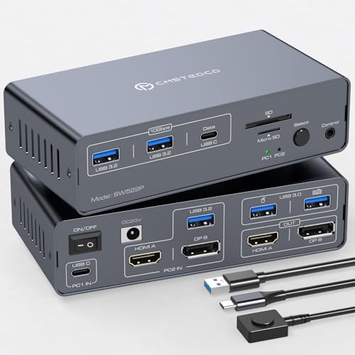 D KVM Switch 2 Monitors