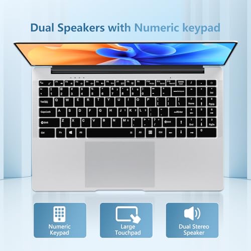Image of DUNHOO Laptop, 15.6'' Laptop Computer with Celeron Processor N4000, 2Cores 2Threads, 12GB RAM DDR4 256GB SSD Laptops, UHD Graphics 600, Lap Top 180Hinge, FHD 1920 * 1080, WiFi 5, BT 4.2, Win 11 Pro