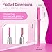 AIRSEE 3.1mm Small Nail Drill Mandrel Bits for Mini Efile Sanding Bands, Stainless Steel Professional Electric Head Clean Remove Cuticle Removing, Acrylic Manicure Sander Safety (Pistil Pink)