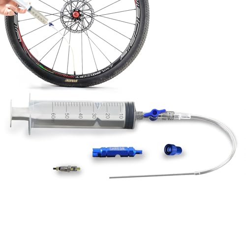 SHREDR. Dr. Kingpin Tubeless Injector Set | Komplettes Set inkl. Tubeless-Spritze, Ventilkern Werkzeug und Ventil-Adapter | 60ml Füllmenge | Für einfachen und sauberen Tubeless Service.