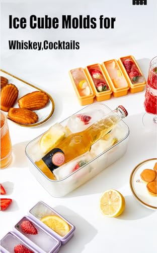 Set de 4 moldes de silicona para hielo con tapa miniatura 3