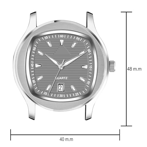 Image of styledose Minimalist dial Softest Adjustable Silicon Belt Quartz Analog Date Display Wrist Watch for Men