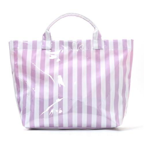 Image of Lushandy PVC Tote Bag for Women Jelly Beach Bag Top Handle Hobo Handbag | Water-Resistant, Wipe Clean, Lightweight
