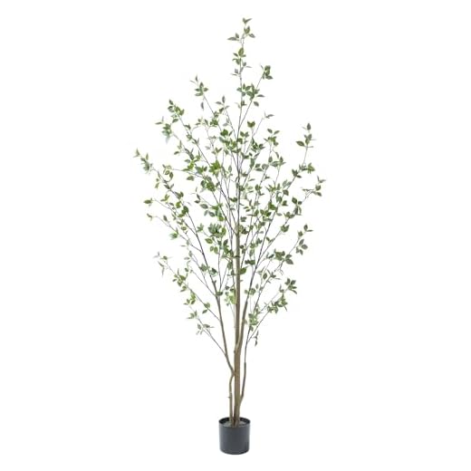 Bellacat 7ft Artificial Citrus Tree with Lifelike Leaves, 84in Faux Citrus Tree with Realistic Trunks, Fake Citrus Tree for Home Office Living Room Bedroom Porch Decor.