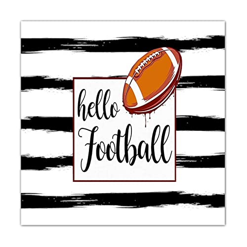 Panneau mural en bois Hello Football décoration personnalisée 40cm