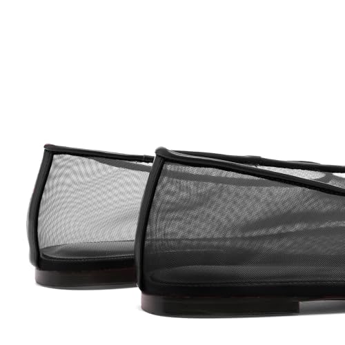 Women's Fine Mesh Ballet Flats,Round Toe Ballerina Shoes,Casual Slip On Mary Jane Flats,Comfortable Daily Dress Shoes
