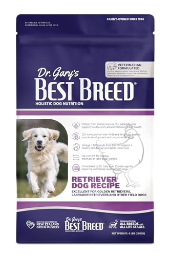 Best Breed Dr. Gary's Retriever Recipe, High Protein Dry Dog Food for Golden & Labrador Retrievers,...